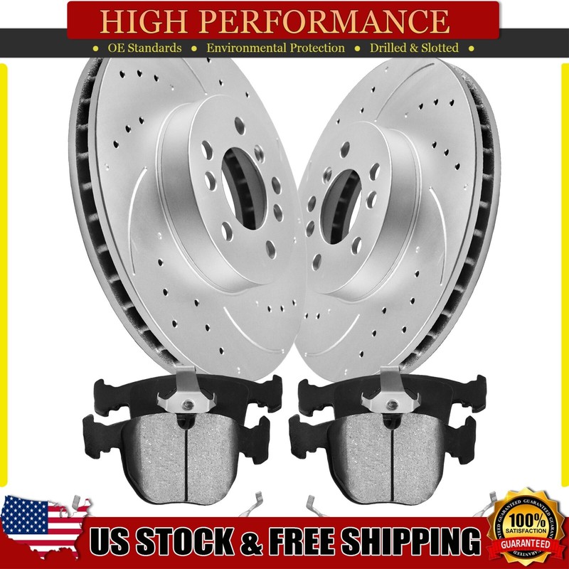 332mm Front Brake Rotors + Ceramic Pads for 2000-2002 2003 2004 2005 2006 BMW X5