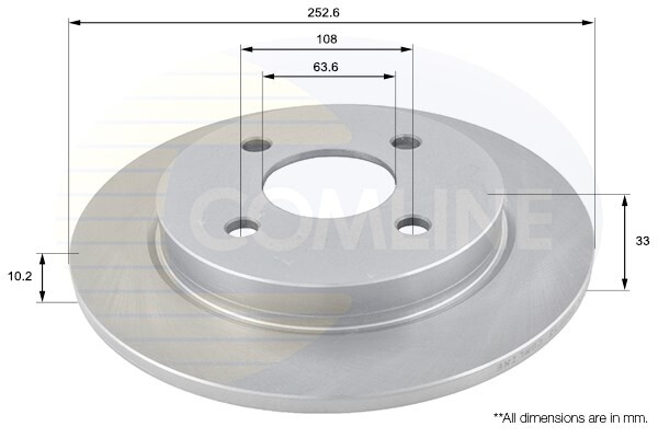 Comline Rear Brake Disc Fits Ford Fiesta 2004- Focus 1998-2007 #1 gallery