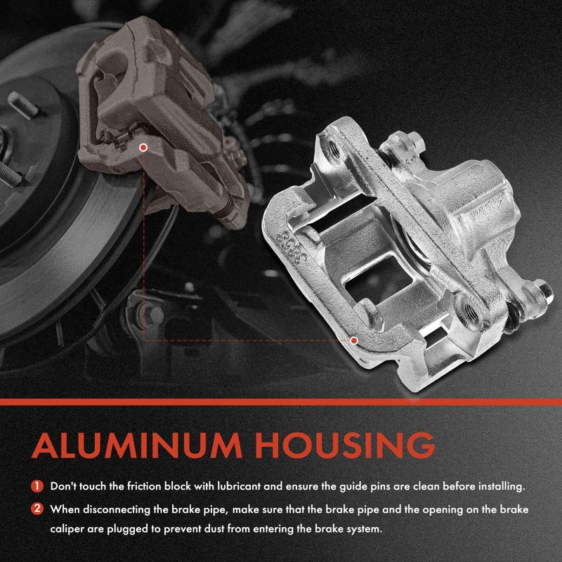 Rear Disc Brake Rotors & Pads + Brake Calipers for Nissan Leaf Rogue 2014-2018 gallery