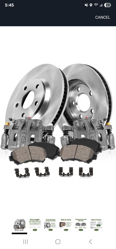 Callahan BRAKE PARTS Front Calipers and Replacement Brake Disc Rotors and Cer…