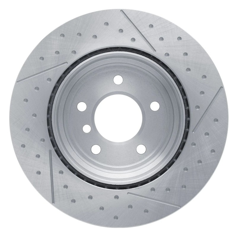 For BMW 328i 2007-2013 R1 Concepts Dimpled & Slotted 1-Piece Rear Brake Rotor gallery