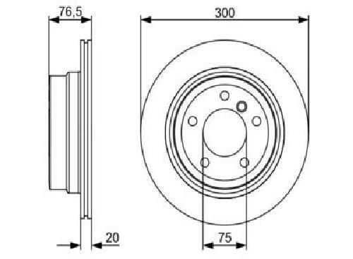 Original Bosch brake disc 0 986 479 496 for BMW