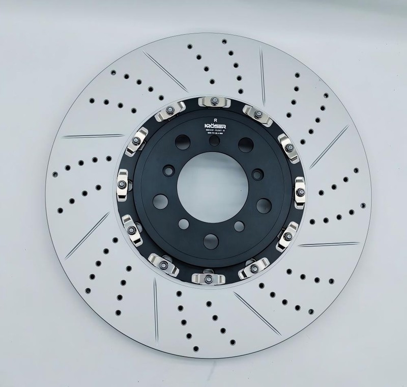 Two-Piece Floating Drilled slotted Front Brake Rotor (380x30) For BMW M4 M2 M3 gallery