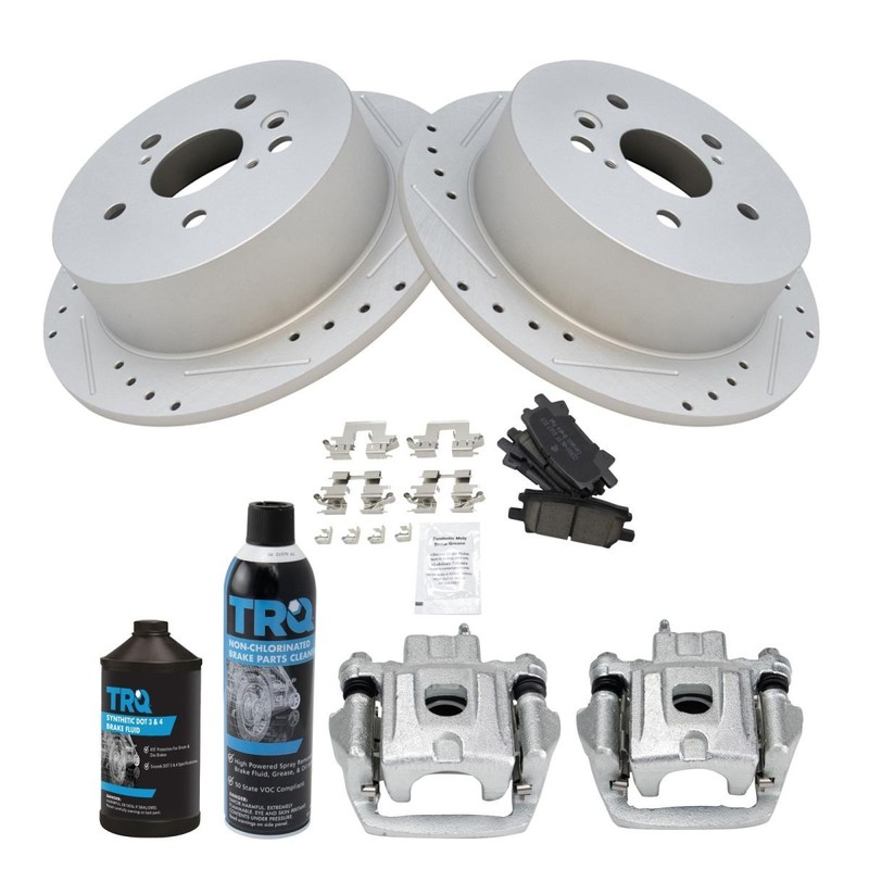 TRQ Performance Rear Brake Pad & Rotor Kit Fits 2004-2009 Lexus 2006-2007 Toyota gallery