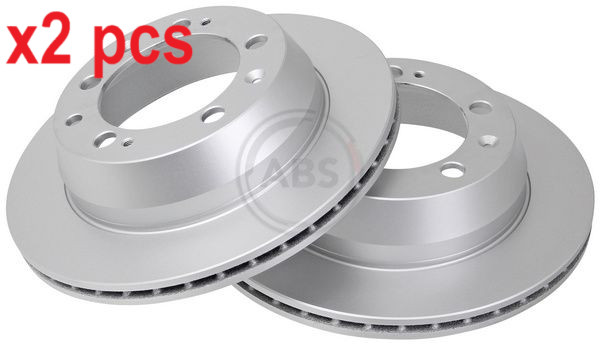 X2 PCS L&R SIDES FITS PORSCHE 924 2.0 TURBO BRAKE DISC 15821 A.B.S.