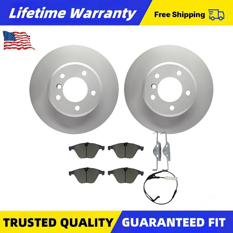 Front Disc Brake Rotors Ceramic Brake Pads For BMW 525i AUTOMATIC ONLY 2004-2007