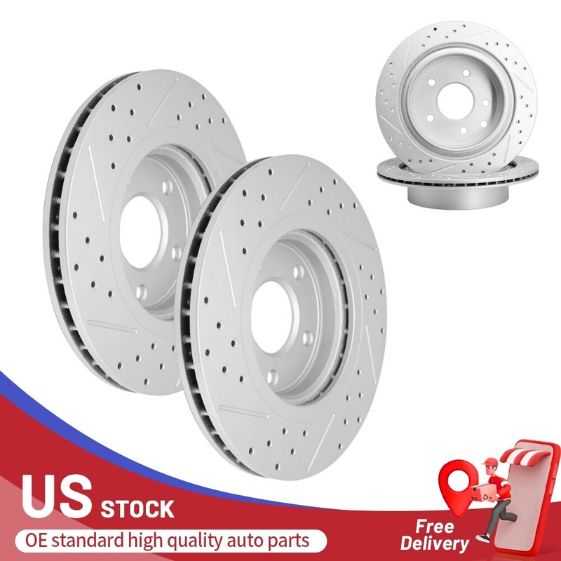 Front & Rear Disc Brake Rotors For 2008 – 2013 Nissan Rogue 2014 – 2015 Select