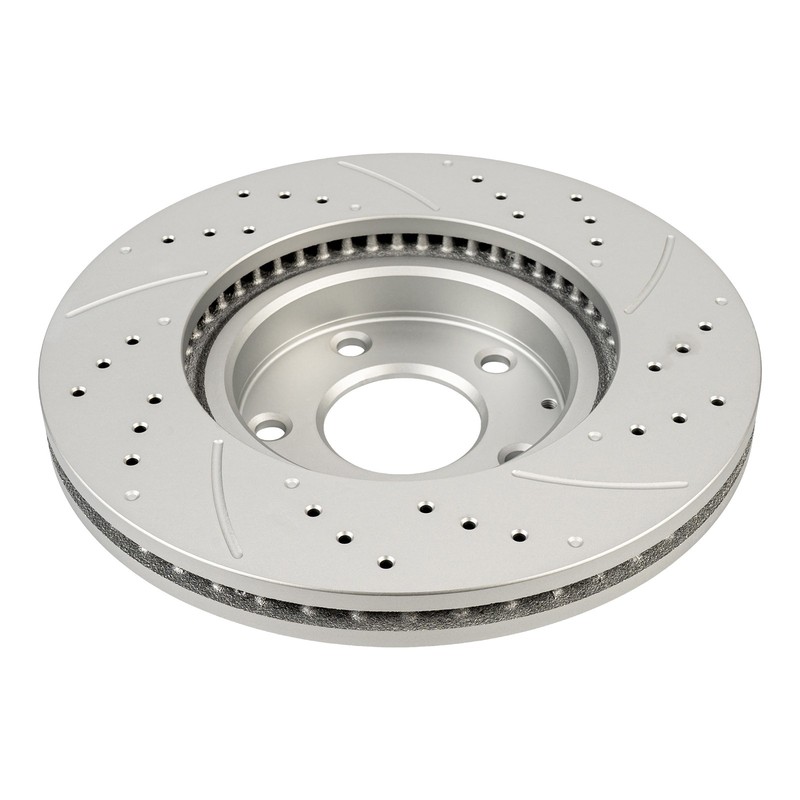 Front Disc Drilled Slotted Brake Rotors for 2013 2014 2015 Mazda CX-5 Set of 2 gallery