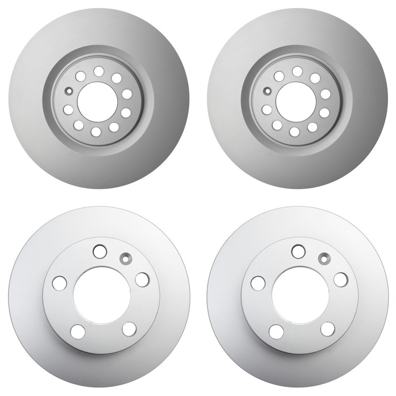 Hella Front 312mm and Rear 230mm Brake Rotors Kit For Audi TT Base 2000-06