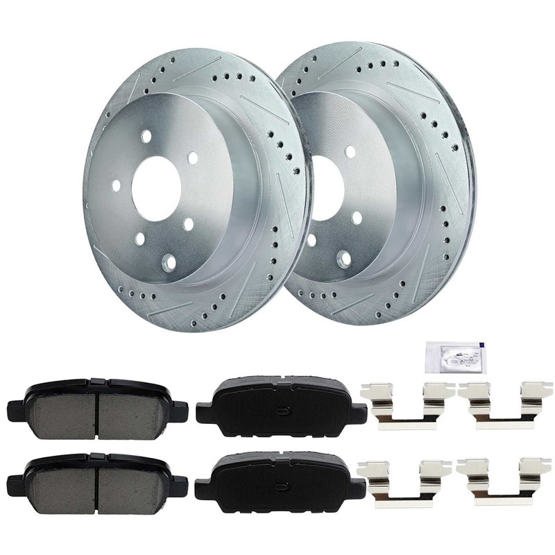 Brake Disc and Pad Kits 2-Wheel Set Rear for Nissan Pathfinder Murano QX60 Q70 gallery