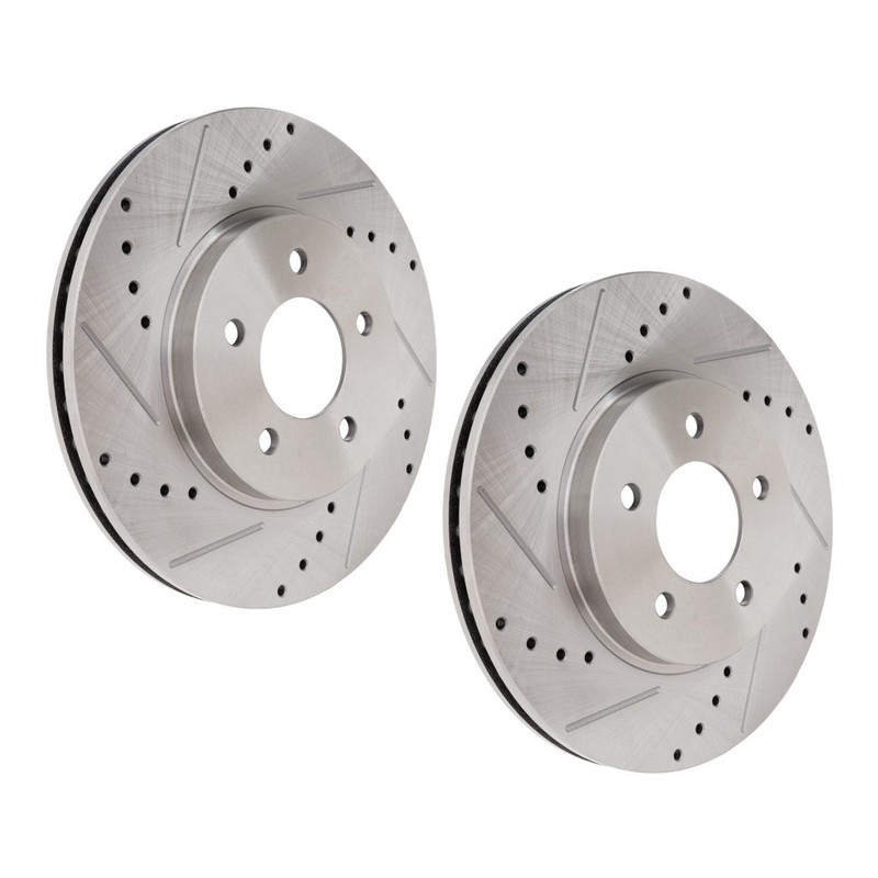 For Ford Escape 2005-2012 Brake Discs Driver Passenger Side Pair Natural Finish