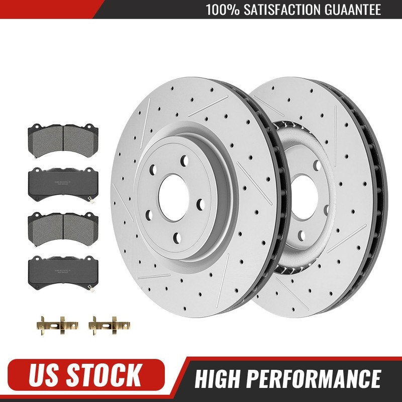 Front Brake Disc Rotors & Ceramic Pads Kit for Dodge Durango Jeep Grand Cherokee