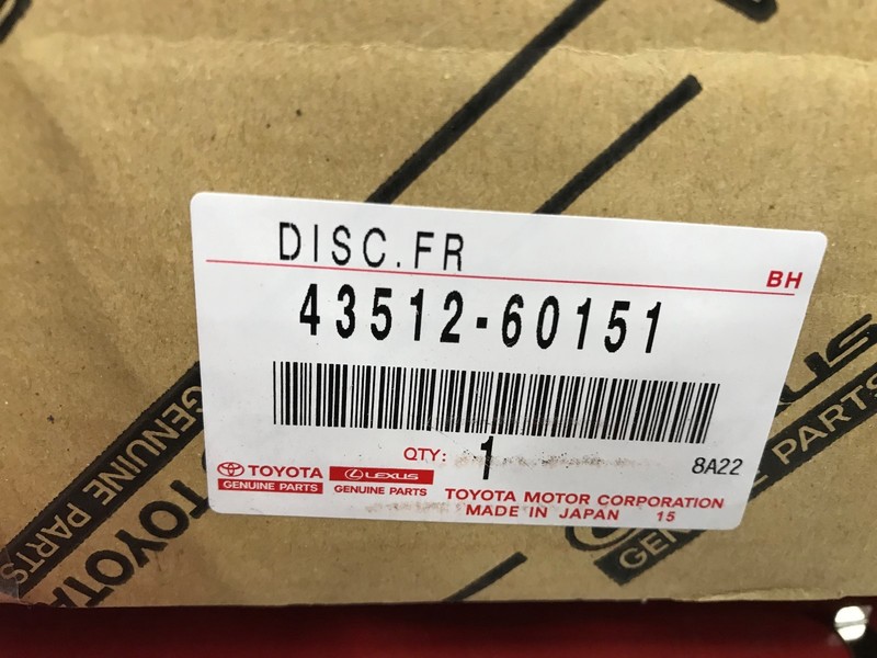 2003-2009 LEXUS GX470 GENUINE OEM FRONT BRAKE ROTORS PAD KIT SHIMS & PINS gallery