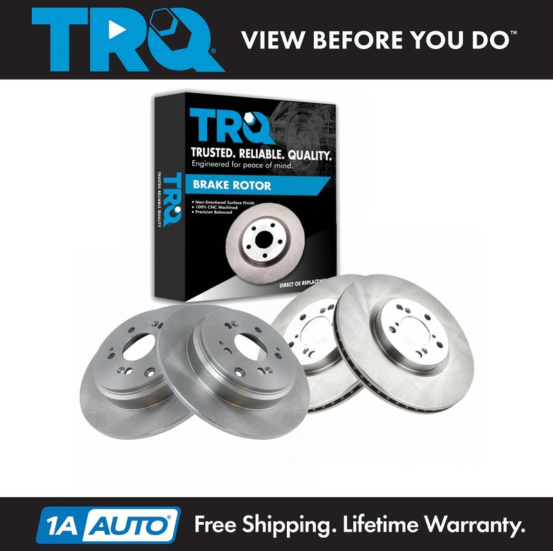 TRQ Brake Rotor Front & Rear Kit for Acura MDX Honda Pilot