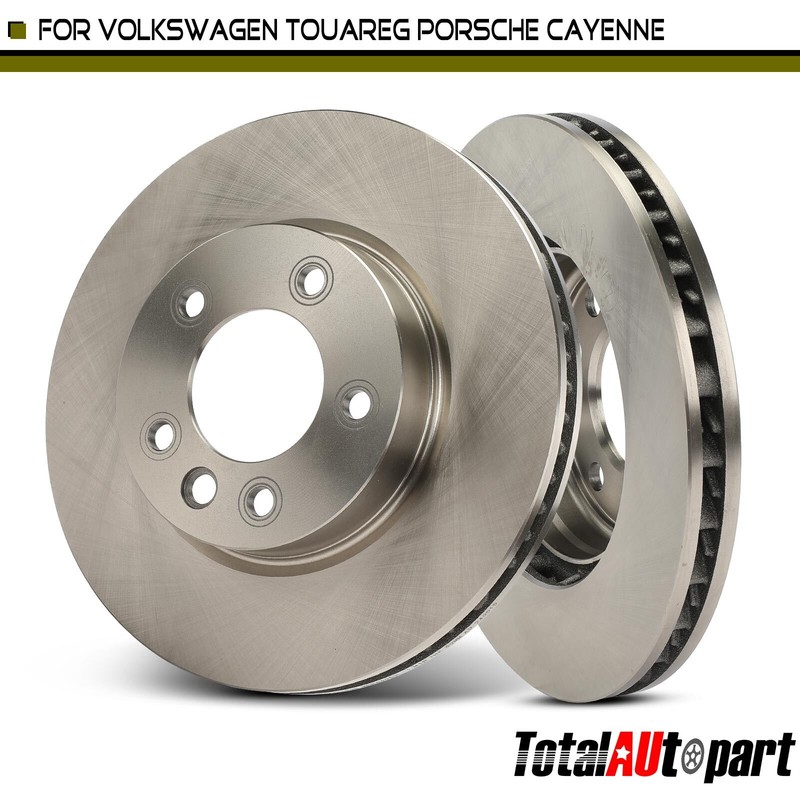 2Pcs Disc Brake Rotors for Porsche Cayenne Volkswagen Touareg Front Right & Left