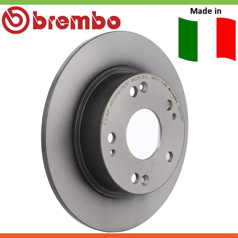 New Brembo Rear Rotor 260mm OD 9mm Solid For Honda Accord Euro CU 2.4 litre K24Z