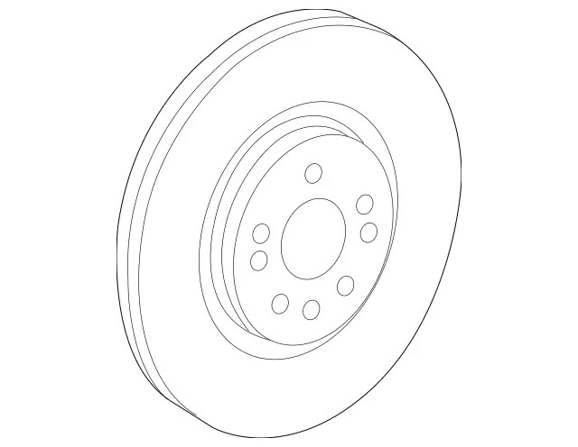 Genuine Mercedes-Benz Brake Disc Vented 166-421-14-00
