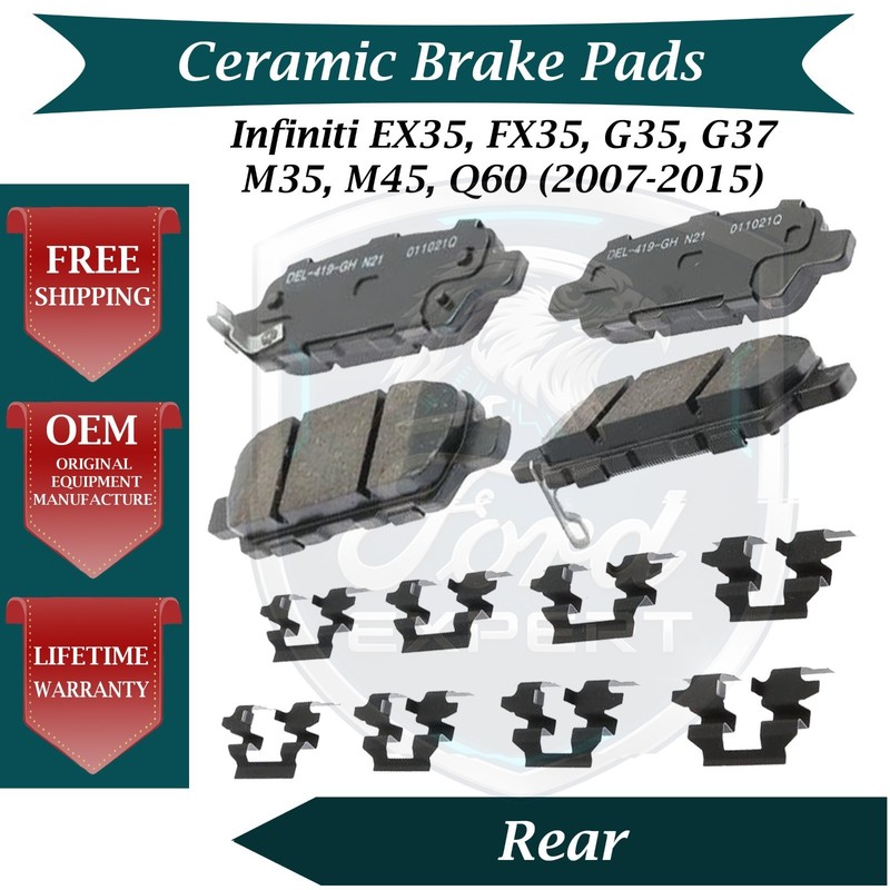 ACDelco OEM Rear Ceramic Brake Pads Kit For 2007-2015 Infiniti 9 Yr Warranty