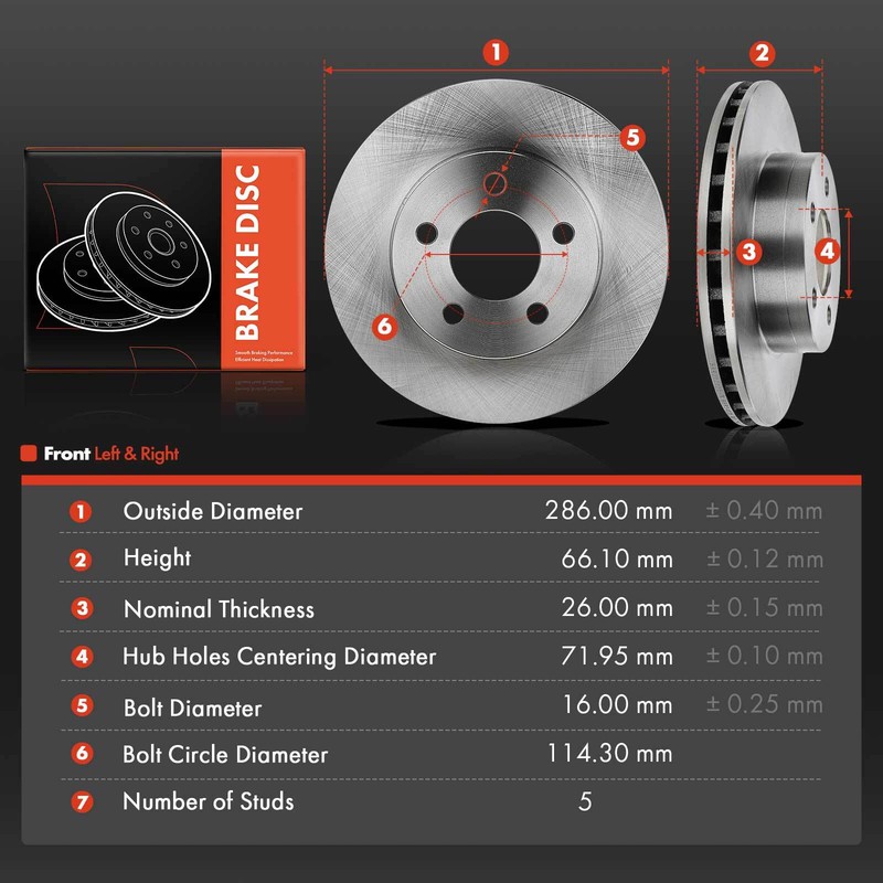 2x Disc Brake Rotor for Ford Explorer 95-01 Ranger 98-02 Mazda Mercury 4WD Front gallery