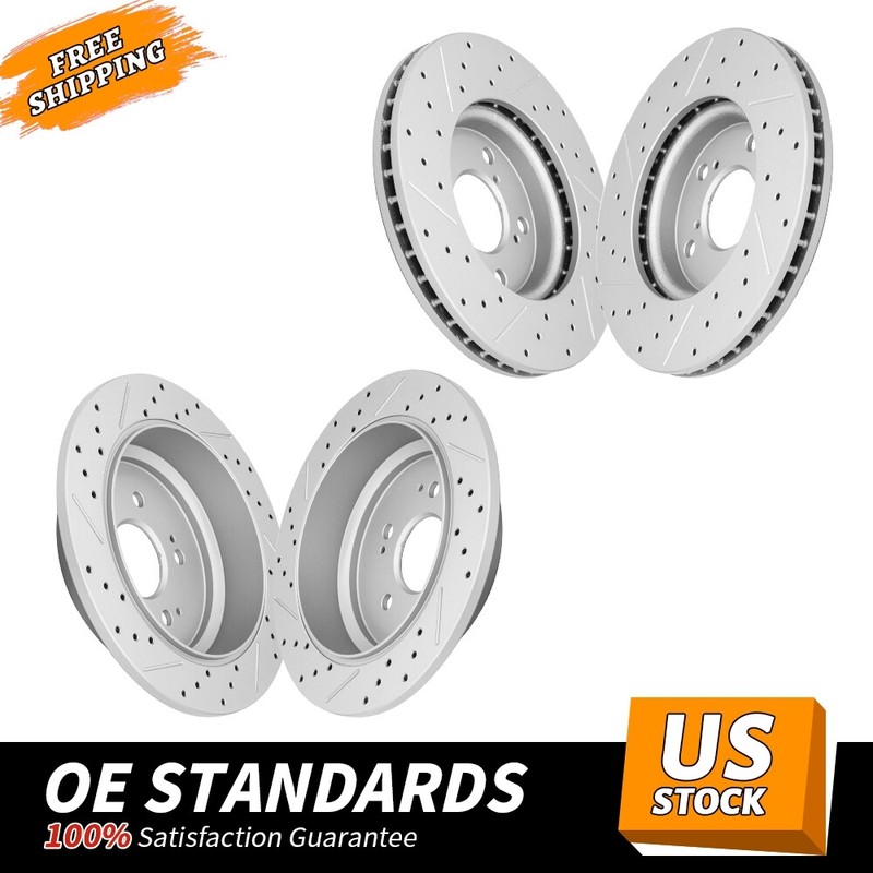 Front Rear Disc Brake Rotors for 2005 2006 2007 2008 2009 2010 Honda Odyssey
