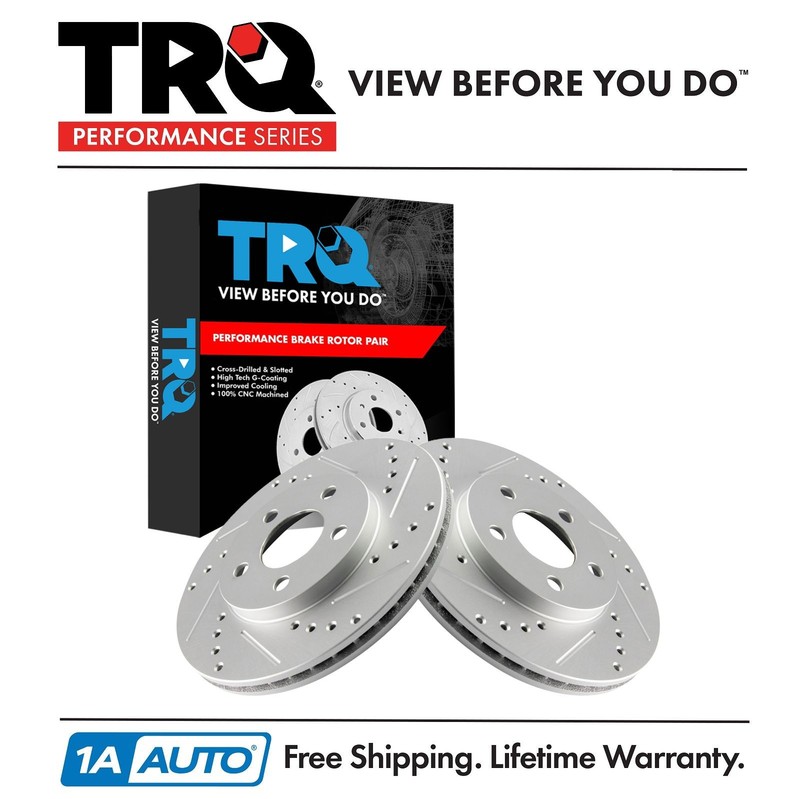 TRQ Front Brake Rotors Set For 2000-2005 Dodge Neon 2000-2001 Plymouth