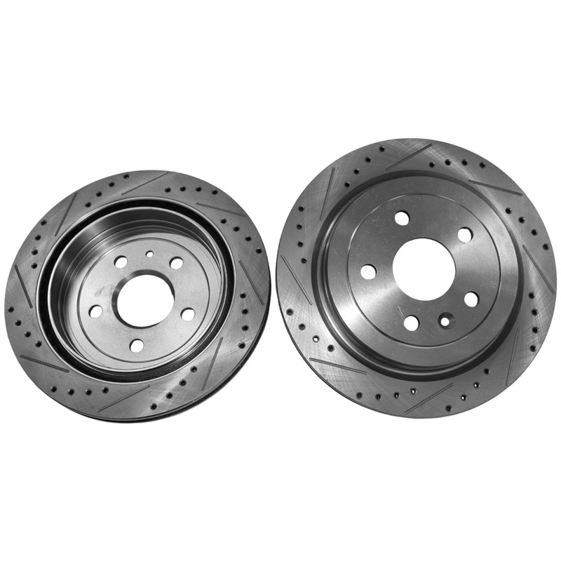 Rear Drilled Brake Rotors for Chevrolet Camaro 2010-2015 Cadillac CTS 08-19 gallery