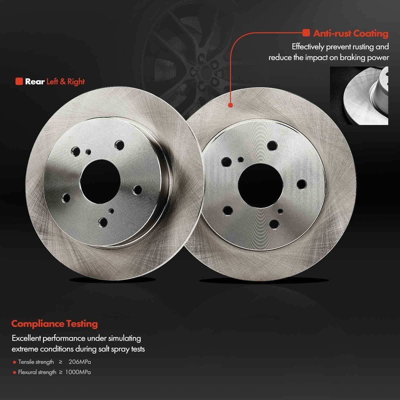 2x Disc Brake Rotors for Suzuki SX4 2007 2008 2009-2013 SX4 Crossover 2012 Rear gallery