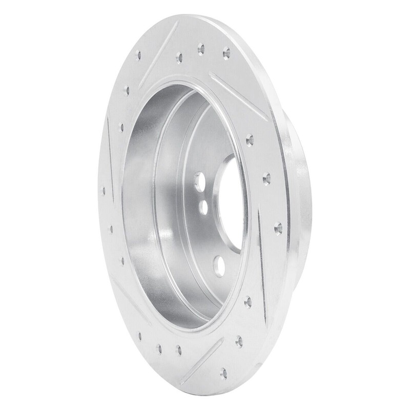For Mercedes-Benz E300 95 Brake Rotor eLINE Drilled & Slotted 1-Piece Rear