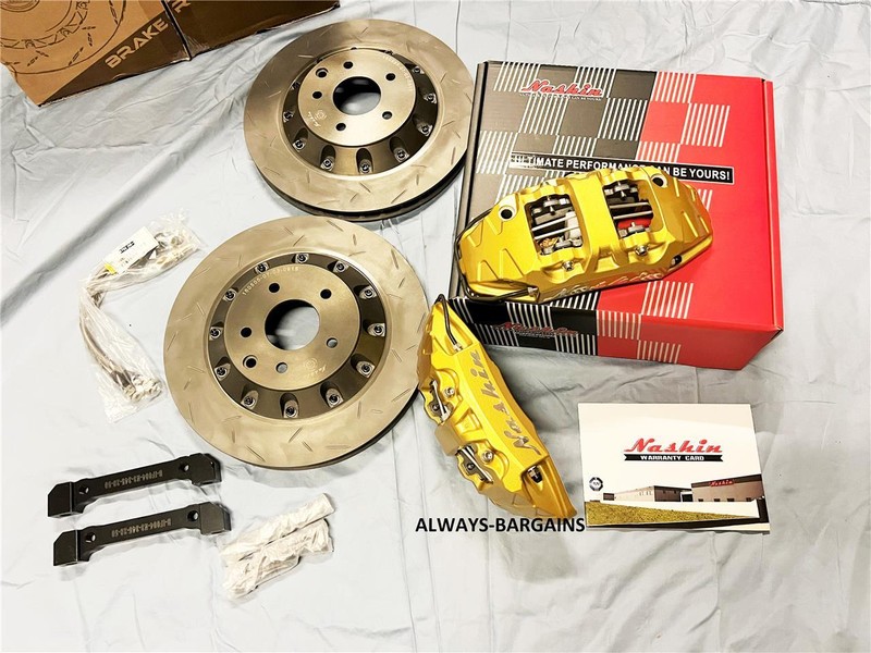 Nashin Rear Brake 4 Pot Caliper Rotor Rear For Nissan 370z Z34 09-12 330×28