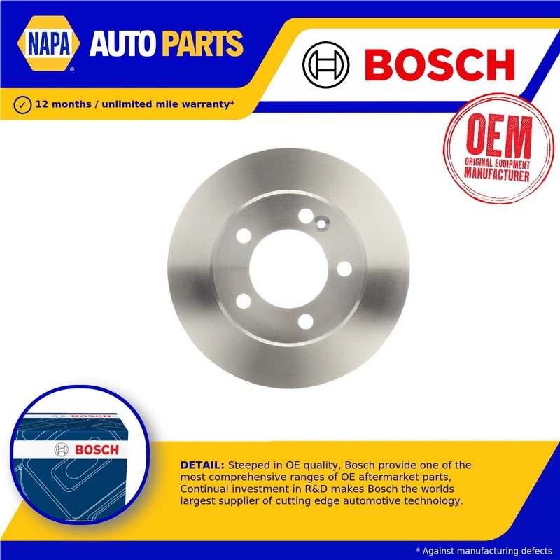 2x Brake Discs Pair Solid fits OPEL MOVANO B 2.3D Rear 2010 on 305mm Set Bosch
