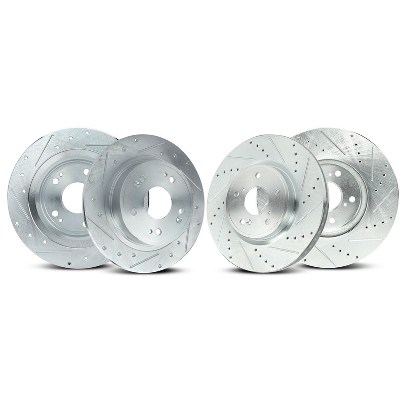 Front & Rear Driver & Passenger Drilled Brake Rotor for Honda Accord 2018-2021 gallery