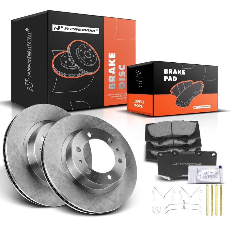 Disc Brake Rotors & Ceramic Brake Pad Front for Toyota 4Runner Tacoma FJ Cruiser