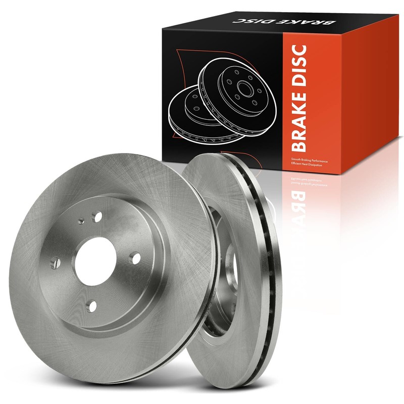 2pcs Front Left & Right Disc Brake Rotors for Mazda 2 2011-2014 L4 1.5L 258 mm