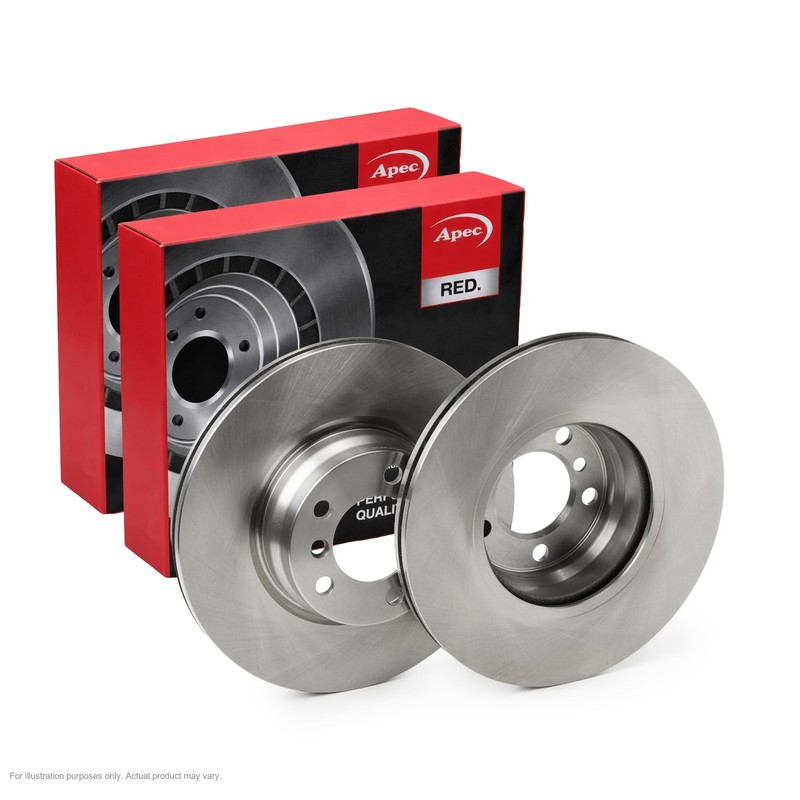 2X APEC Rear Brake Discs for BMW X1 2014- 280mm Solid DSK3206