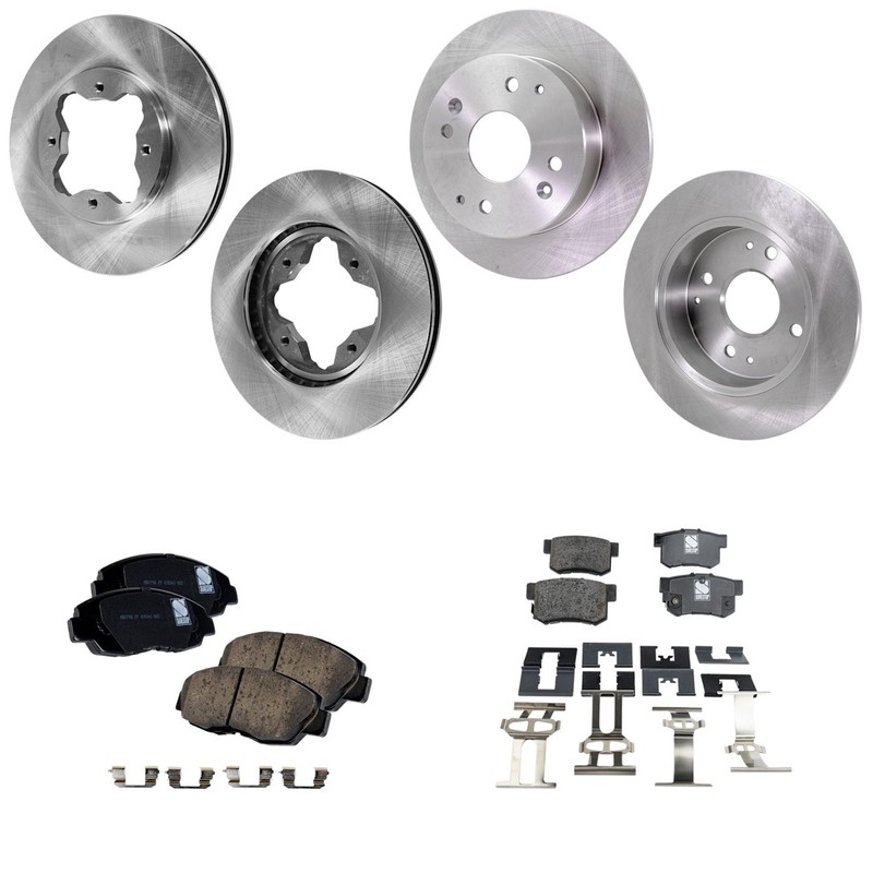 Front & Rear Brake Disc and Pad Kit For Honda Accord 1994 1997