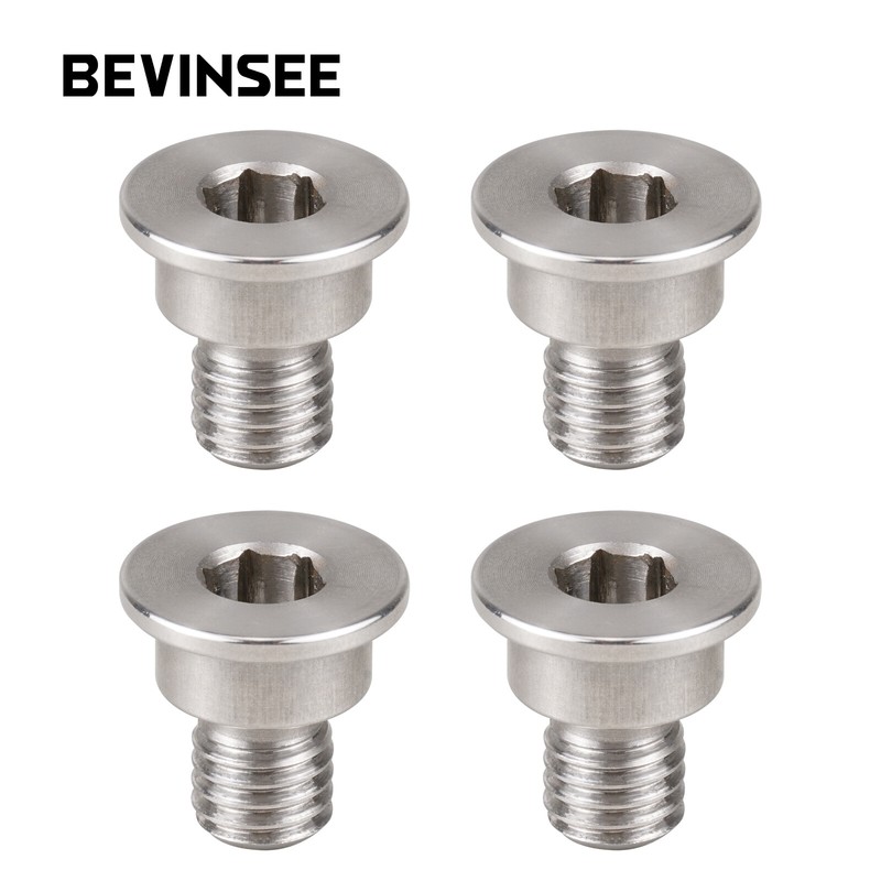 BEVINSEE 4X Stainless Steel Brake Rotor Set Screw Retaining 34211161806 For BMW