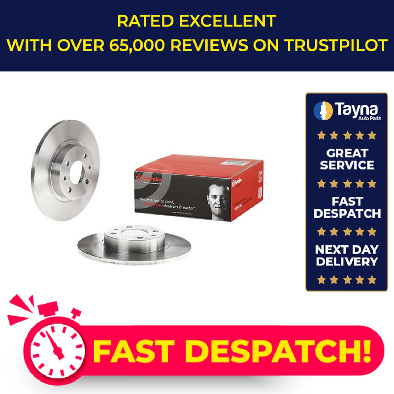 2x Brake Discs Pair Solid fits FIAT TIPO 160 1.8 Front 90 to 95 257mm Set Brembo