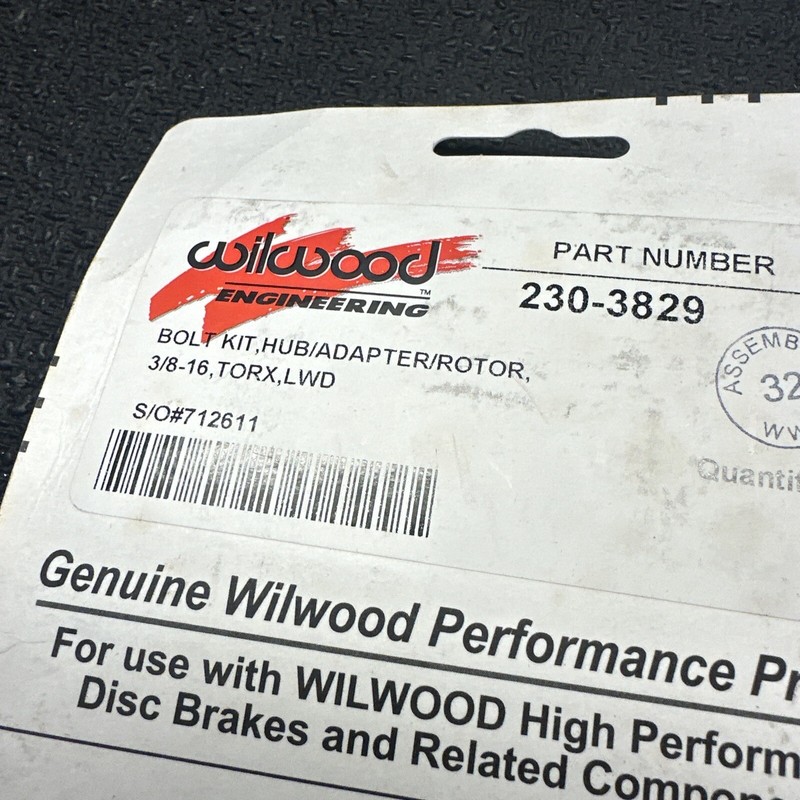 Wilwood 230-3829 (Set of 5) Brake Rotor Bolt 3/8-16 in Thread 1.000 in Long gallery