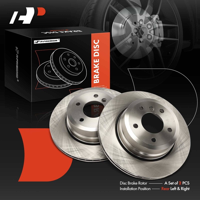 2x Disc Brake Rotors Rear for BMW 525xi E60 06-07 528i xDrive 530xi 535i xDrive gallery
