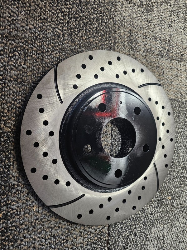 (QTY 2) AutoShack PR63071LR Drilled & Slotted Brake Rotors For 2012-2020 Dodge gallery