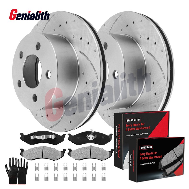 Front Disc Rotors Brake Pad for 1990-1998 Grand Cherokee XJ Wrangler Comanche