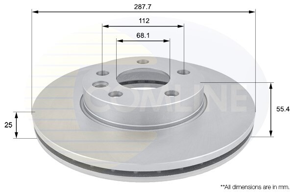 Brake Disc Front Comline Fits Ford Galaxy VW Sharan Seat Alhambra #1 gallery