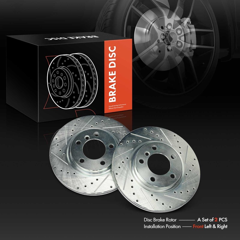 New Drilled Brake Rotors for Mini Cooper Countryman 2011 2012-2016 Front Side gallery