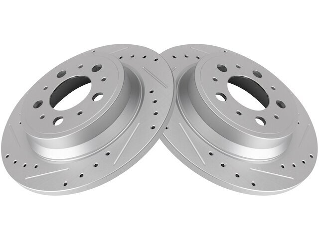 TRQ 96HR38T Rear Brake Rotor Set Fits 1999-2006 Volvo S80