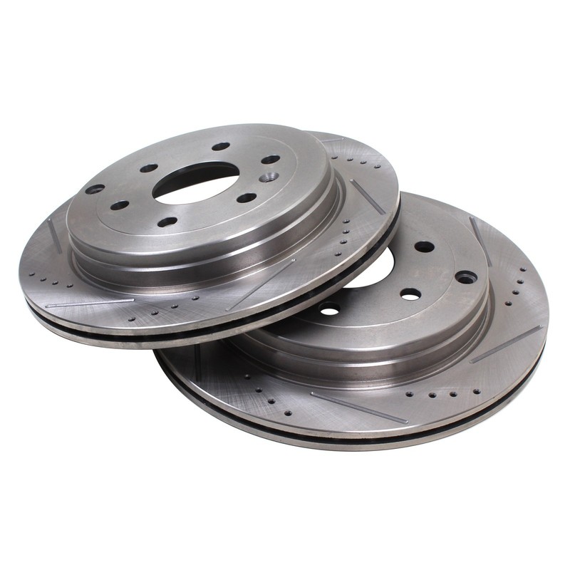 13.03" Rear Drilled Brake Rotors For Buick Enclave Chevy Traverse GMC Acadia gallery