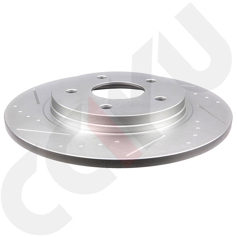 For Dodge Journey 2009-2012 Rear Slotted Brake Rotors Low Dust Ceramic Pads Kit gallery