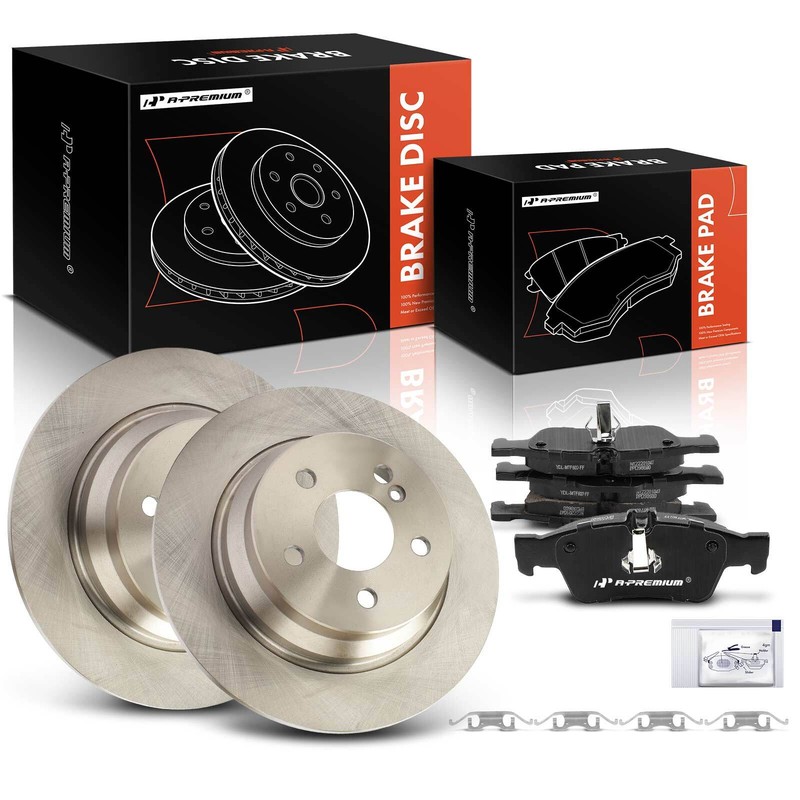 Rear Disc Brake Rotors&Ceramic Brake Pads for Mercedes-Benz W211 W212 E320 E250