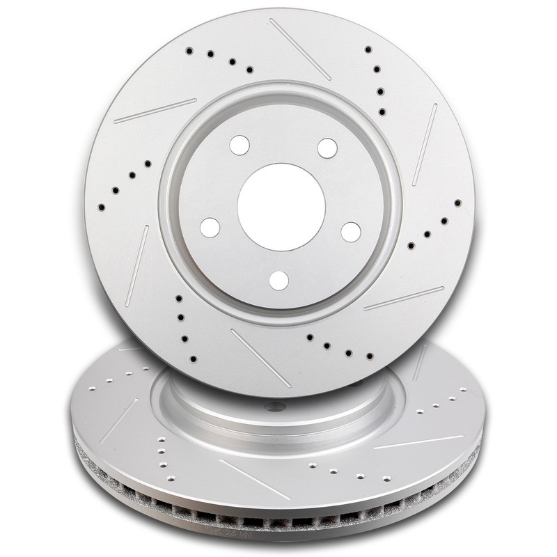 Front Discs Brake Rotors For Chevrolet Classic Pontiac G5 Slotted Drilled 2pcs