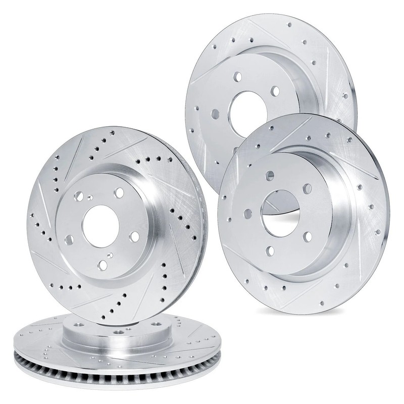 For BMW Z4 03-06 R1 Concepts Drilled & Slotted Front & Rear Brake Rotor Set