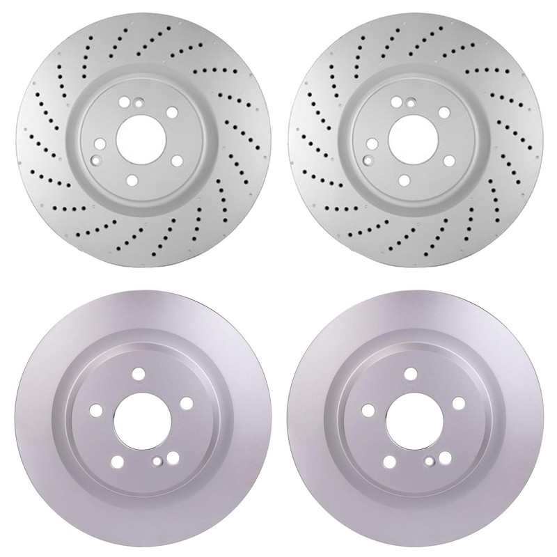 Hella Front 360mm Rear 320mm Brake Rotor Kit For Benz W212 E550 4Matic 2012-2014